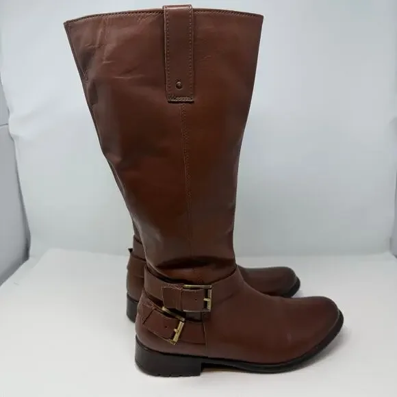 Clarks Collection Boots Women's 10M Brown Plaza Steer Riding Boot Leather - Picture 8 of 16